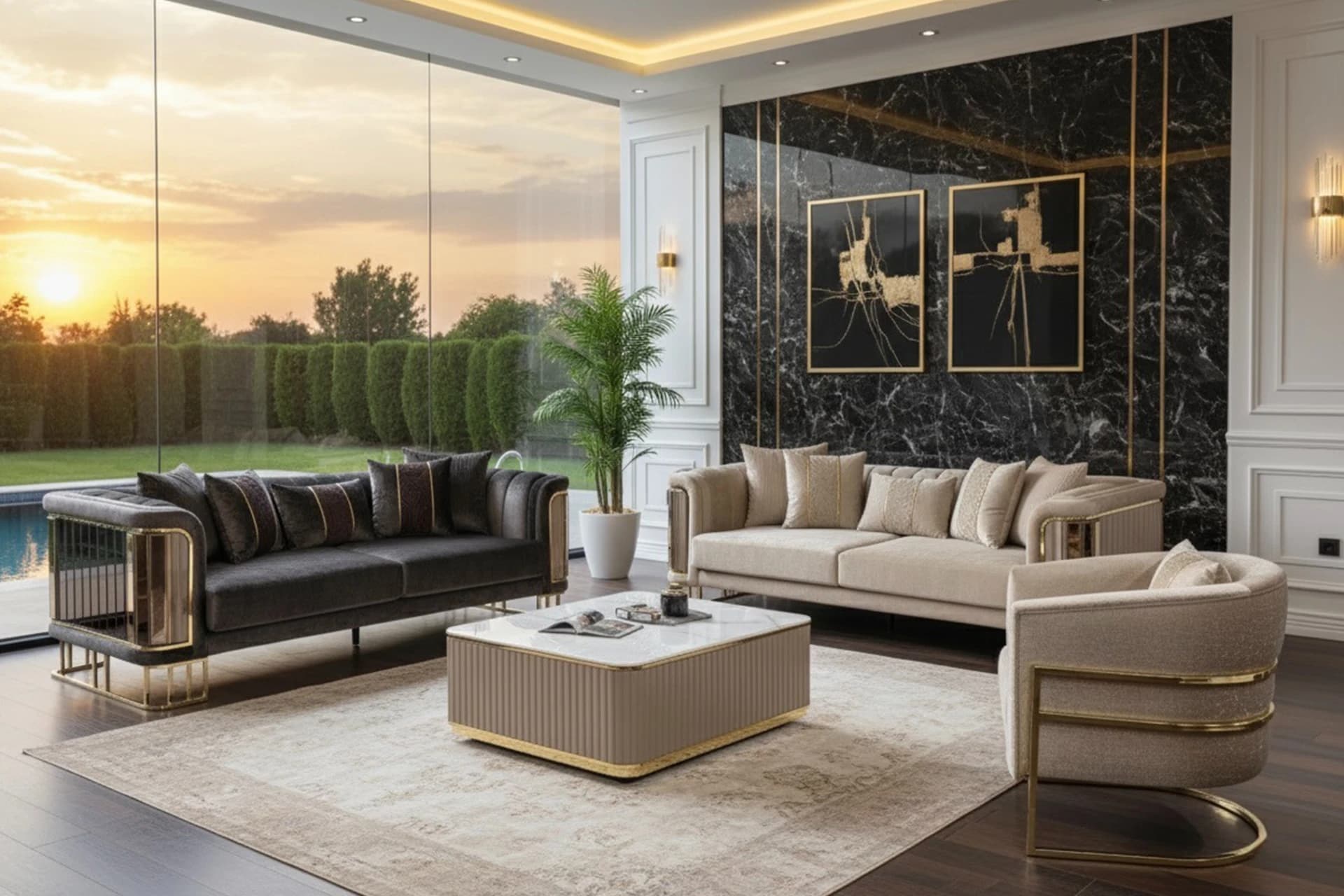 Luxori Modern Sofa Set