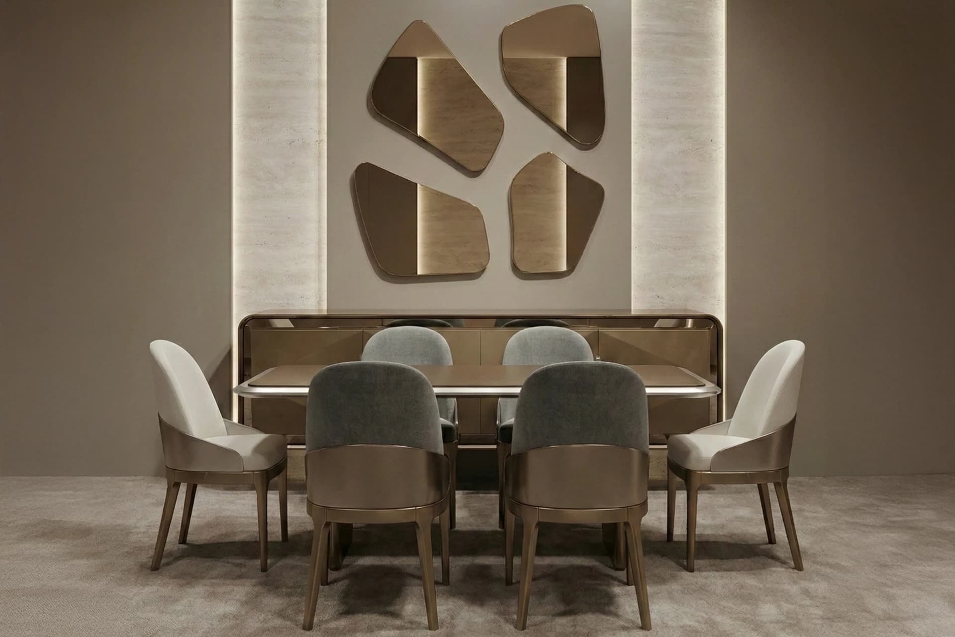 Monza Modern Dining Room Set